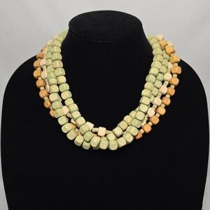 Plunder Wood Beaded Necklace #953